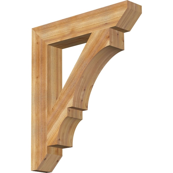 Ekena Millwork Balboa Slat Rough Sawn Bracket, Western Red Cedar, 6"W x 34"D x 40"H BKT06X34X40BOA06RWR - main